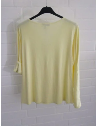 Gelbes Henley Shirt V-Ausschnitt – stiltrend