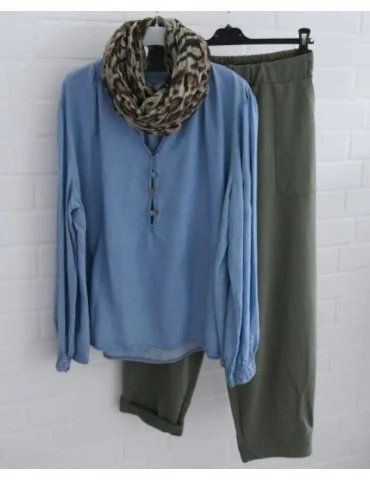 Olivgrüne Stoffhose – Lässig & Modern