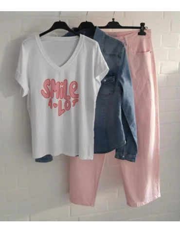 ESViViD Jeans Hose Damenhose O-Shape weites...