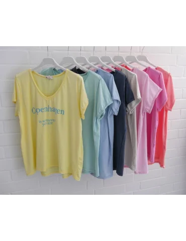 Damen kurzarm Shirt Basic "Copenhagen" pink...