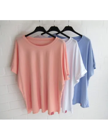 Damen Basic Shirt ärmellos lachs uni Ärmelband...