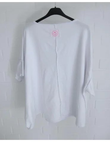 Rückansicht Weißes locker sitzendes Oversize-Shirt