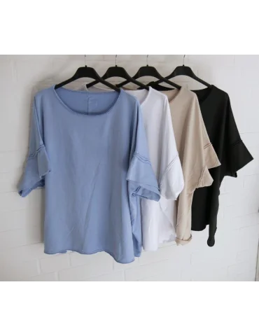 Leichtes Oversize Sweat Shirt beige Außennähte...