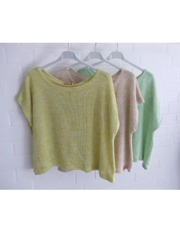 Damen Strick Pullunder ärmellos beige Rundhals...