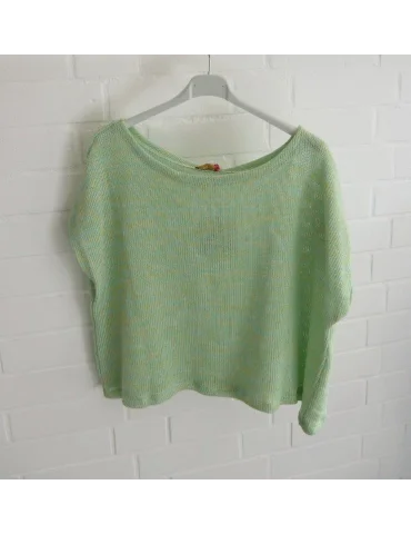 Grüner Pullunder aus Strick in kastiger Form mit rundhalsausschnitt