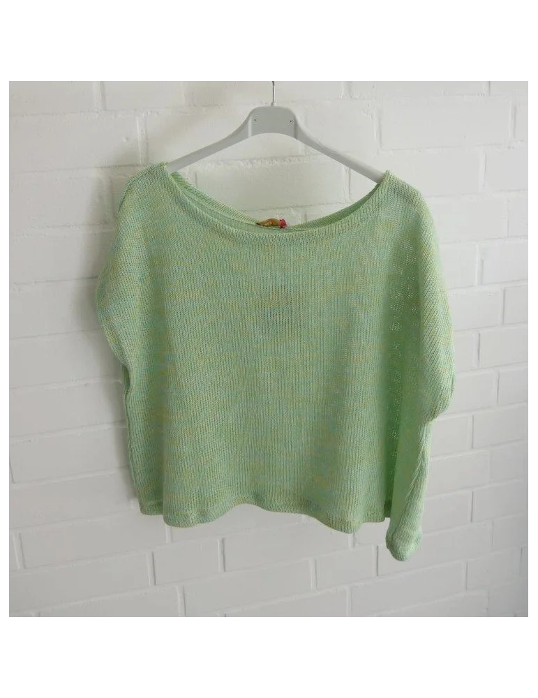 Grüner Pullunder aus Strick in kastiger Form mit rundhalsausschnitt