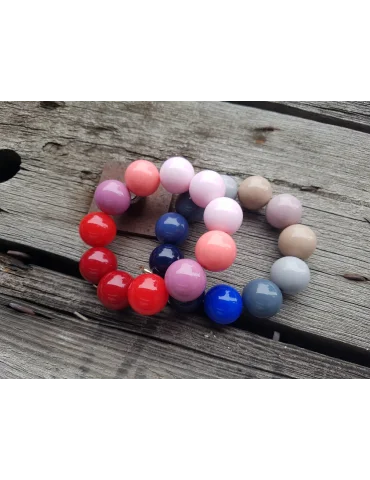 Farbenfrohes Kugelarmband – Bunter Mix aus matten Perlen