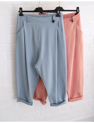 Xuna Damen Hose Baggy Jersey rose-lachs uni...