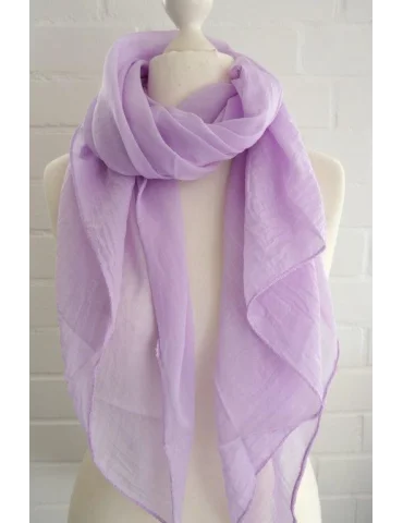 Fliederfarbener Schal aus einem Seiden/ Baumwoll Gemisch