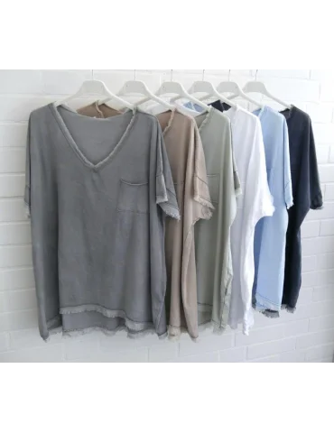 Damen Oversize Shirt ärmellos dunkelblau...