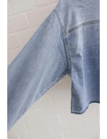 ORMI Jeanshemd Jeans Jacke Blue Denim mit Baumwolle Gr. XL 38-42 G025