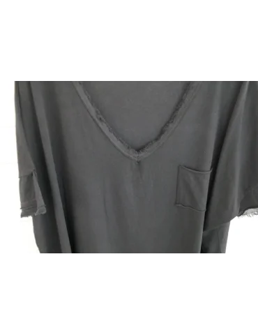 V-Neck Shirt Schwarz – Lässiger Used-Look | stiltrend
