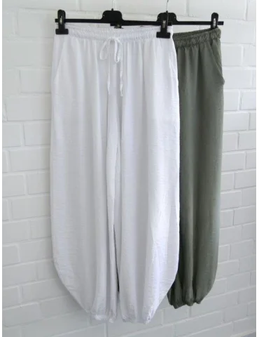 Coole Aladinhose Pumphose Damenhose lang weiß...