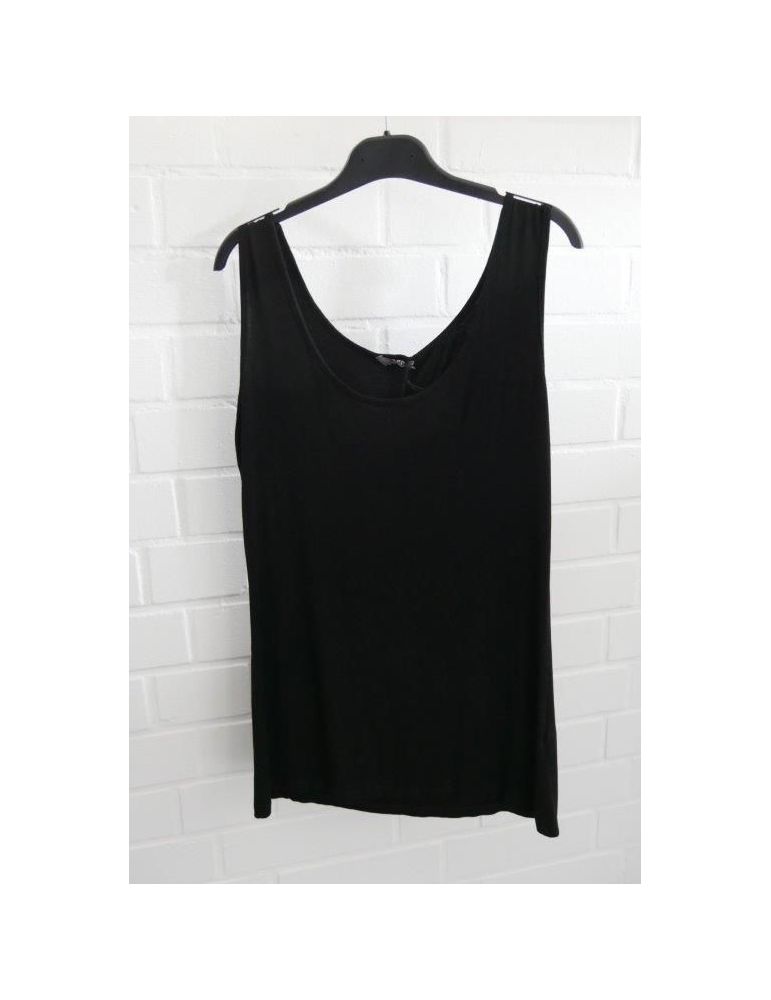 Xuna Damen Basic Top Shirt schwarz black weiter mit Viskose Onesize 38 - 44 0650