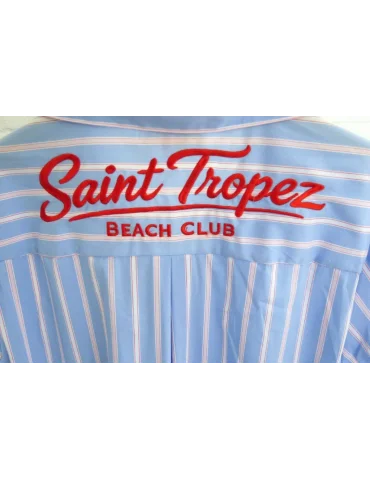 Beach Club Tunika Kleid Hellblau Rosa | stiltrend