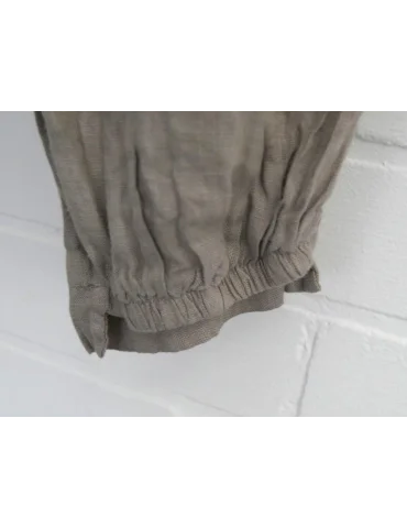 Leinenhose in taupefarben – Bequemer Casual Look