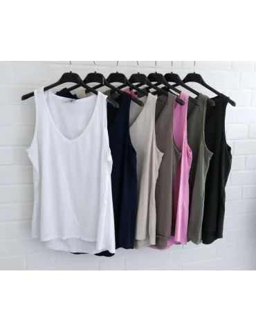 Ärmelloses Damen-Top pink mit Baumwolle offene...