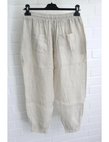 Leinenhose in beige – Bequemer Casual Look