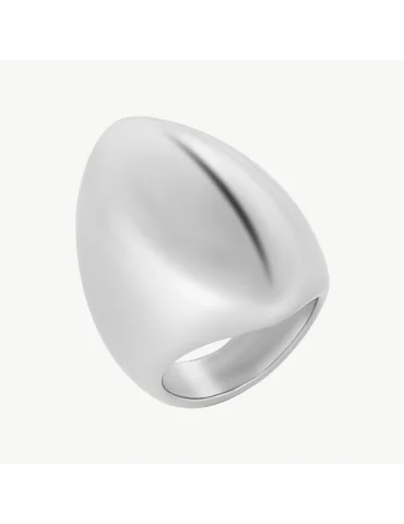 Silberfarbener Ring aus glänzendem Metall