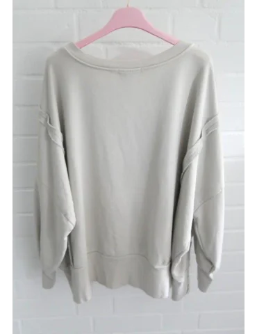 Damen Oversize Sweat Shirt beige pink "lieb´s"...