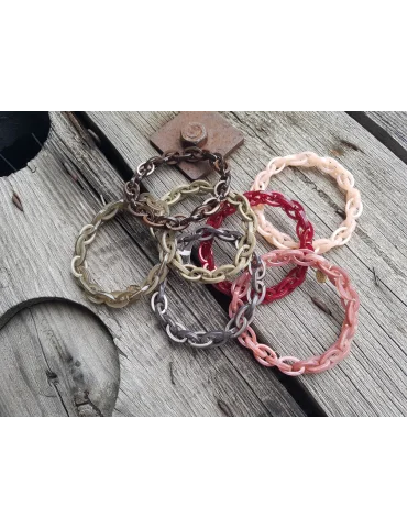 Trendiges Gliederarmband Elastisch grau grey...