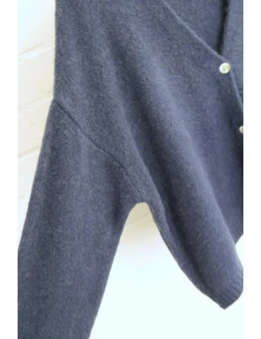 Dunkelblaue Cardigan – weicher Strick mit Knopfleiste