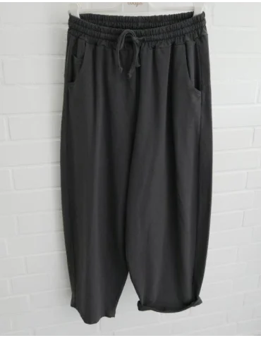 Jogginghose Dunkelgrau Wide Leg | Damen Sweatpant