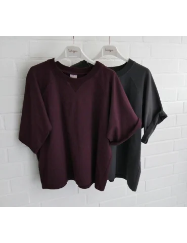 Wiya Damen Sweat Shirt kurzarm anthrazit uni...