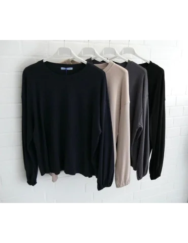 Leichtes Sweat Shirt beige uni mit Baumwolle...