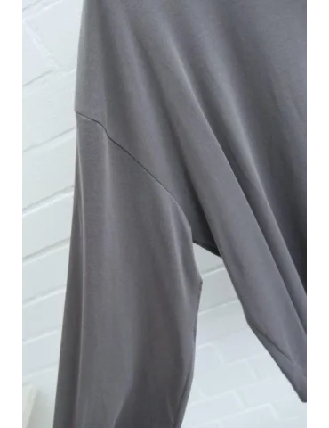 Nahaufnahme Ärmel des anthrazitfarbenen Longsleeves