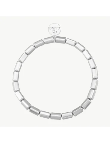 Silberfarbenes Armband in matter Optik und kleinen Rährchenelementen