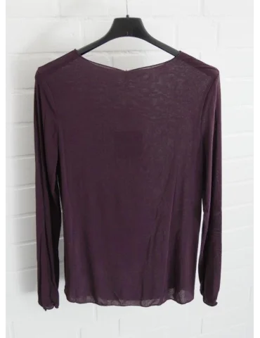 Modal Cashmere Longsleeve Aubergine | Damen Shirt