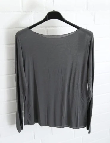 Anthrazitfarbens Unterziehshirt mit Viskose und Kaschmir