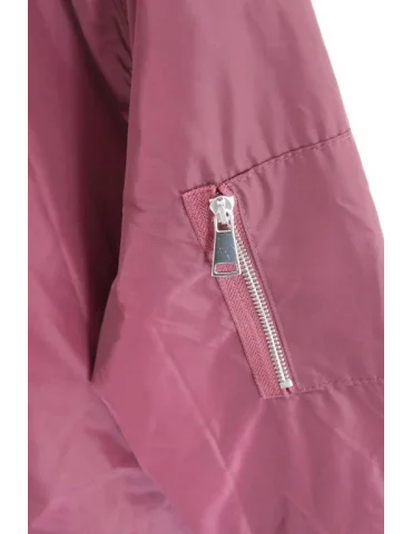 Damen Bomber-Mantel Lang -  | Aubergine