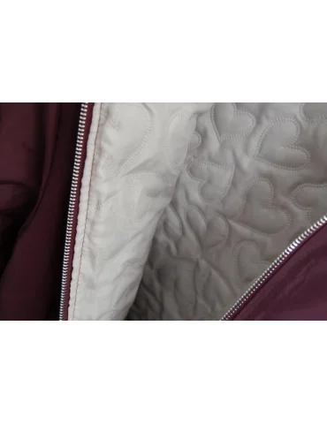 Damen Bomber-Mantel Lang -  | Aubergine