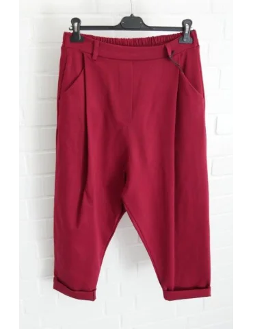 Xuna Damen Hose Baggy Jersey weinrot uni Onesize 38 - 42 62562