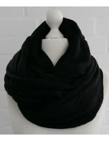 XXL Unisex Schal Tuch schwarz uni Leinenoptik...
