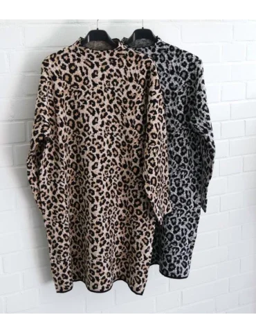 Damen Strick Kleid Tunika...