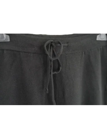 Schwarze Strick-Pumphose | Weites Bein Damen