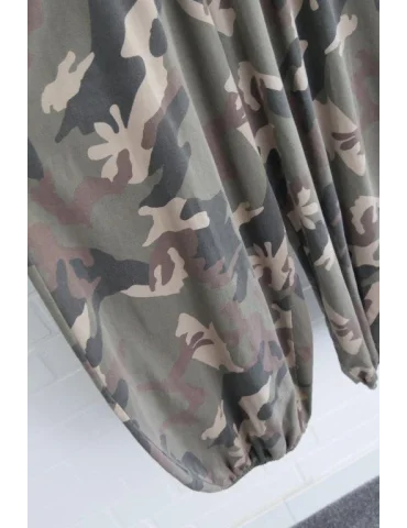 Camouflage Haremshose | Bequeme Pumphose Damen