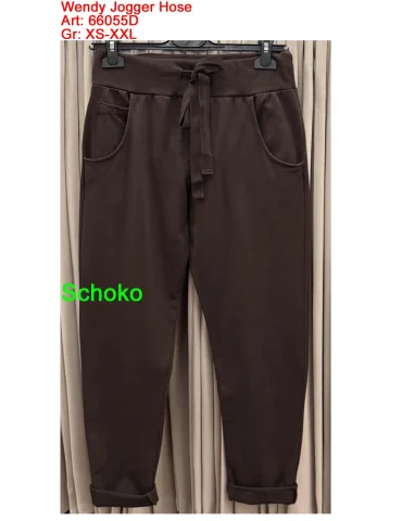 Wendy Trendy Jogginghose JogPants Damenhose Hose schoko durchgefärbt 66055