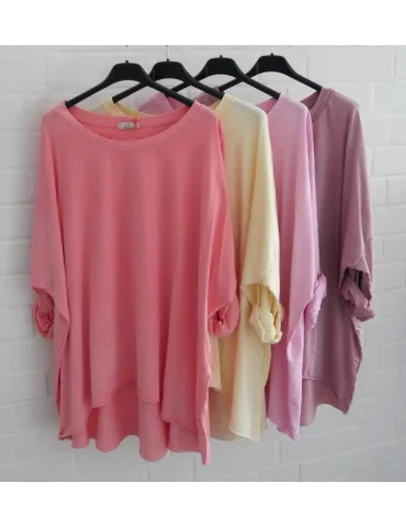 Lockeres hellolives Longshirt mit weitem Schnitt
