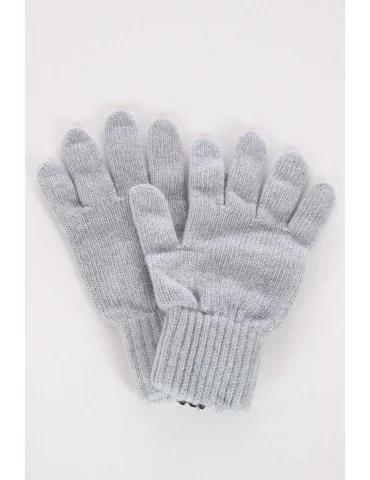 Zwillingsherz Handschuhe Fingerhandschuhe Classic hellgrau grau uni mit Kaschmir