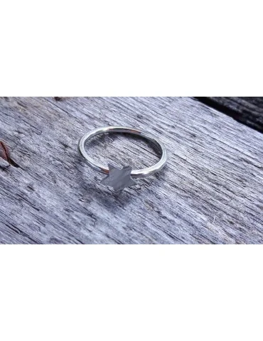 Ring Damenring Damen Metall Stern Star silber edel schlicht