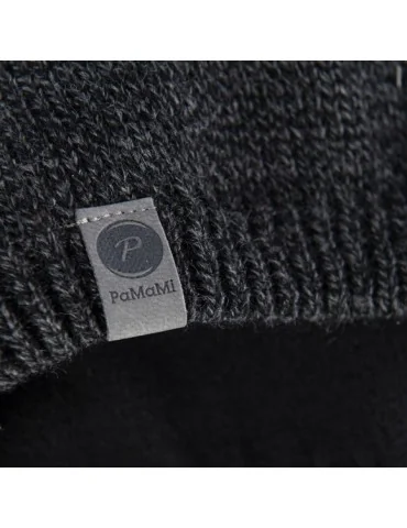 PaMaMi Men Man Herren Schal Tuch dunkelgrau grau anthrazit meliert 15035