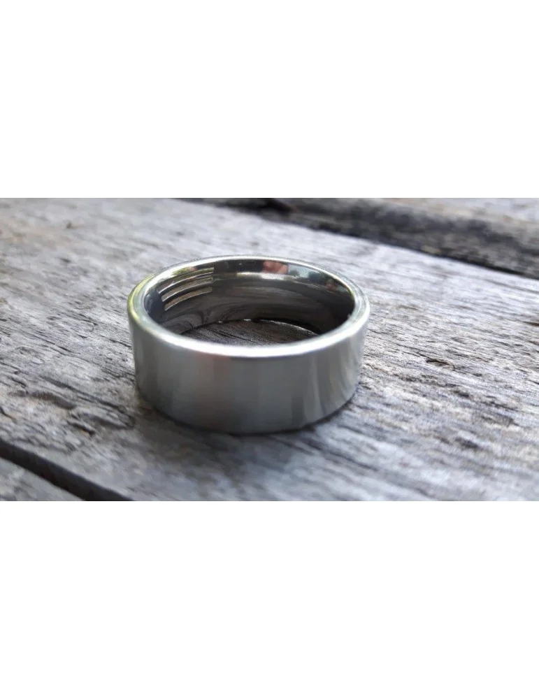 Edelstahl Ring Fingerring Herren Damen silber Gr. 66
