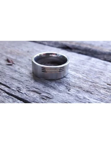 Edelstahl Ring Fingerring Herren Damen silber...
