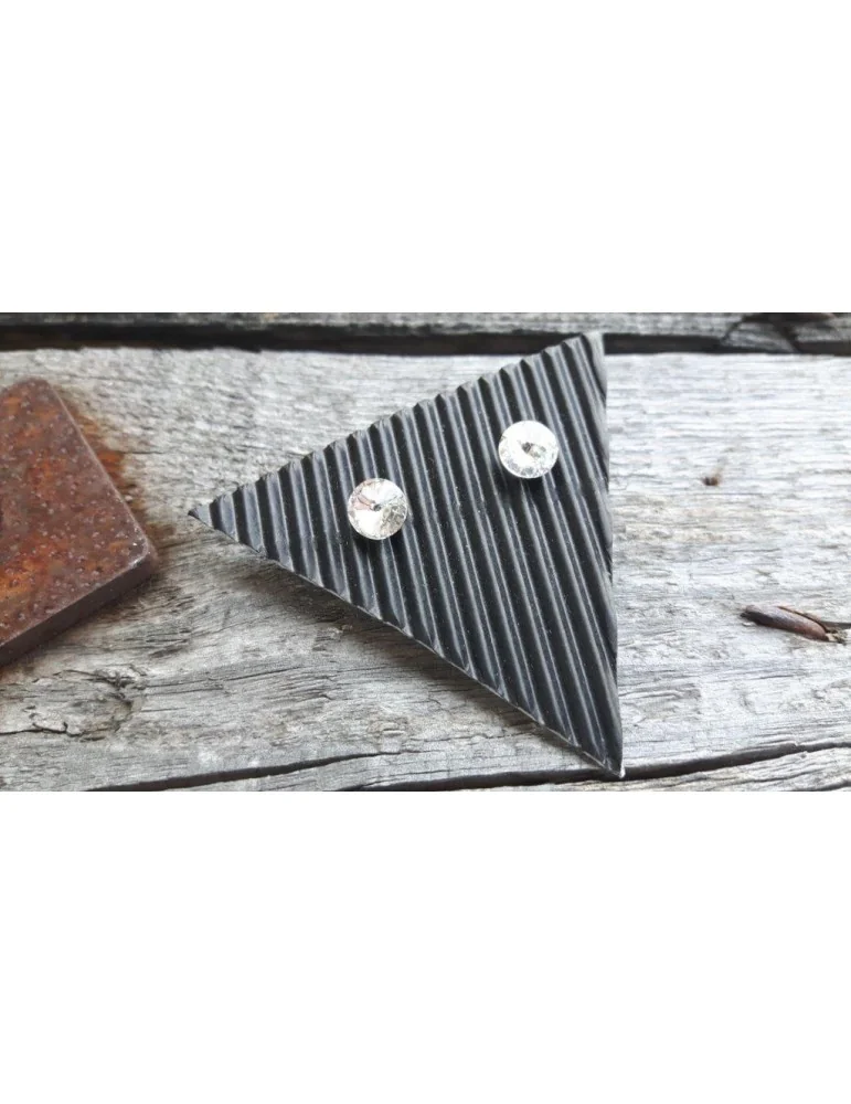 Damen Ohrringe Ohrstecker Kristall weiß white rund 13680