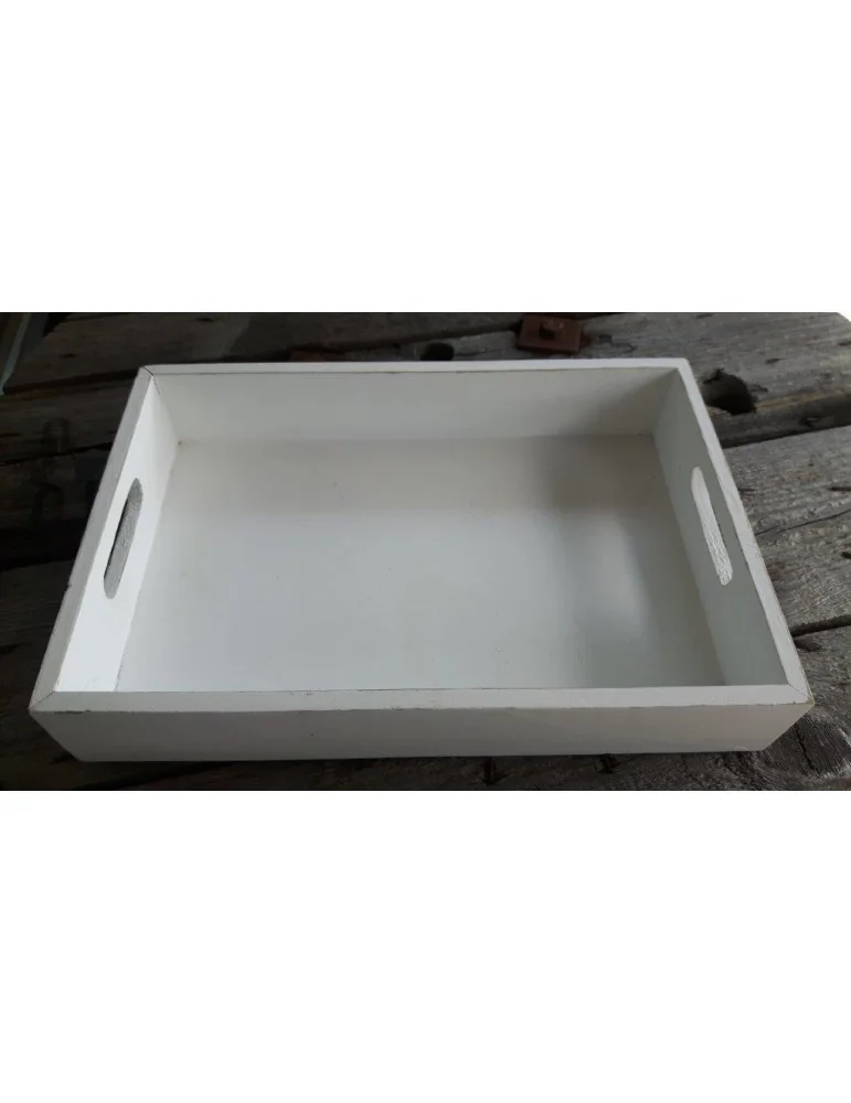 Dekobrett Holzbrett Brett für Teelichter weiß Holz rechteckig 23 x 34 x 6,5 cm 13735