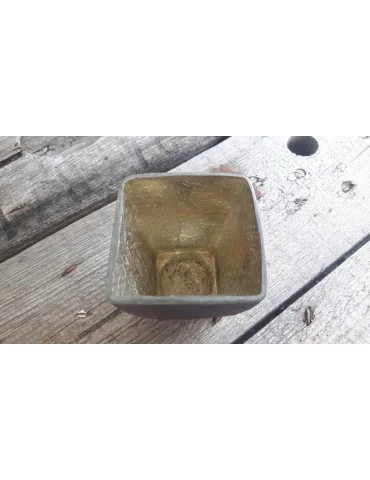 Teelicht Teelichtglas Kerzenständer Glas braun bronze Schimmer eckig 033834